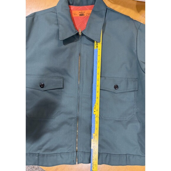 Vintage Men’s Delivery Canvas Jacket Zip USA Large Green NWOT 80s Work Cropped - Picture 6 of 7